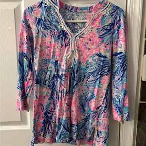 Lily Pulitzer Colorful Floral Tunic Top